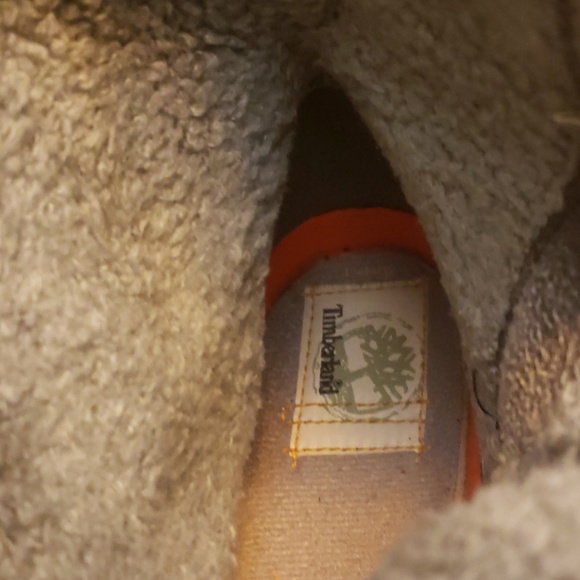 Timberland Girl Black Suede Fleece Lined Size 3 - Picture 8 of 8